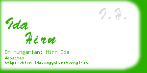 ida hirn business card